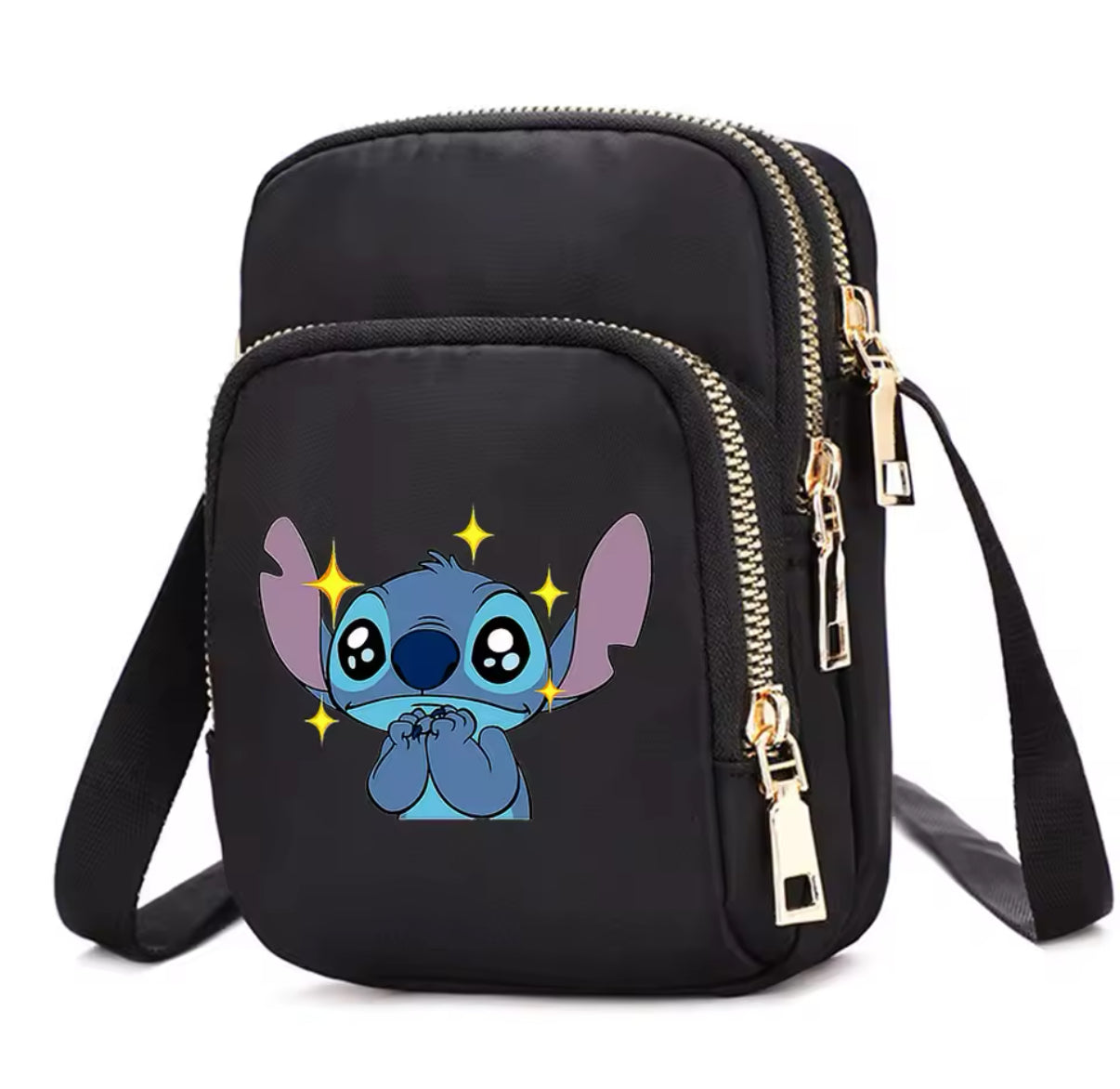 Disney Stitch - Blue/Black/Pink Girls Boys / Women Bag - Cell Phone Purse Crossbody Shoulder Strap Handbag for Female Male Women's Bags Teenagers Underarm Bag - Perfect Christmas / Birthday Gift - Many Different Designs