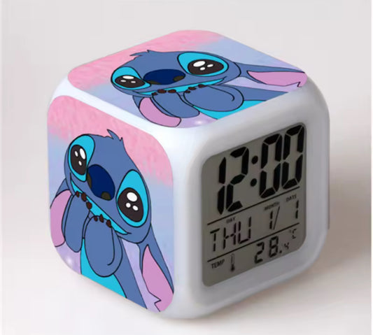 Disney Stitch Alarm Clock For Kids With 7 Colour Changing LED
Night Light Digital Display Funny Cartoon Gift For Children
- Anime & Cartoon - Perfect Birthday / Christmas Gift