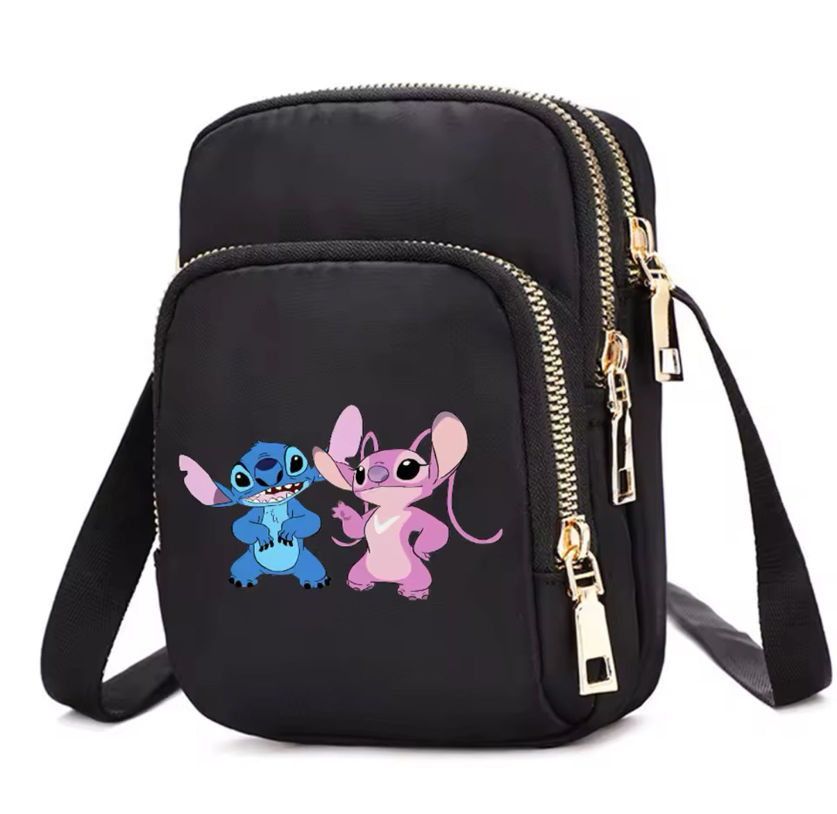 Disney Stitch - Blue/Black/Pink Girls Boys / Women Bag - Cell Phone Purse Crossbody Shoulder Strap Handbag for Female Male Women's Bags Teenagers Underarm Bag - Perfect Christmas / Birthday Gift - Many Different Designs