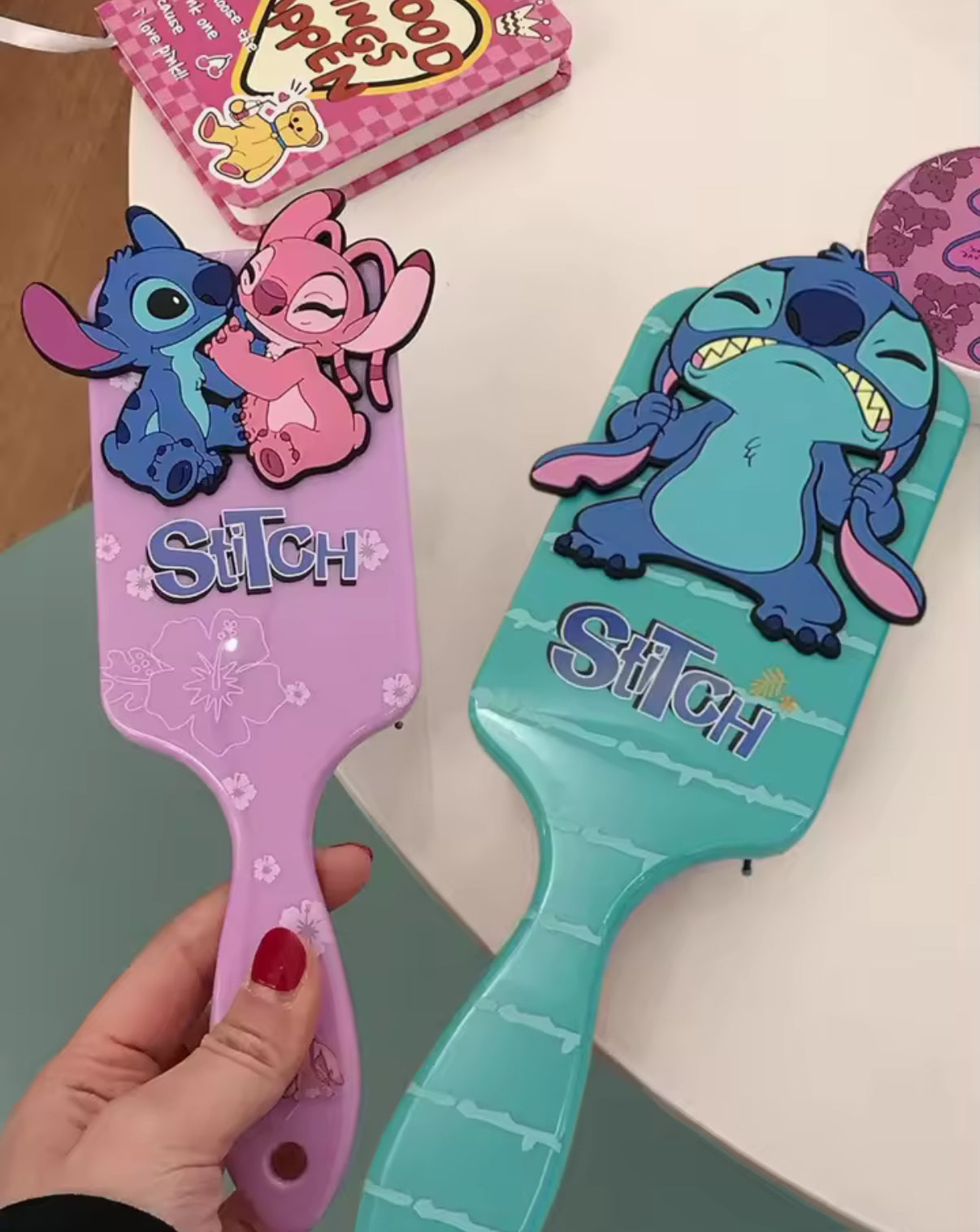 Disney Stitch Brush / Comb Series - Cute Cartoon KT - Peripheral Air Cushion Massage Comb / Brush - Perfect
Children Girls Birthday / Christmas Gift