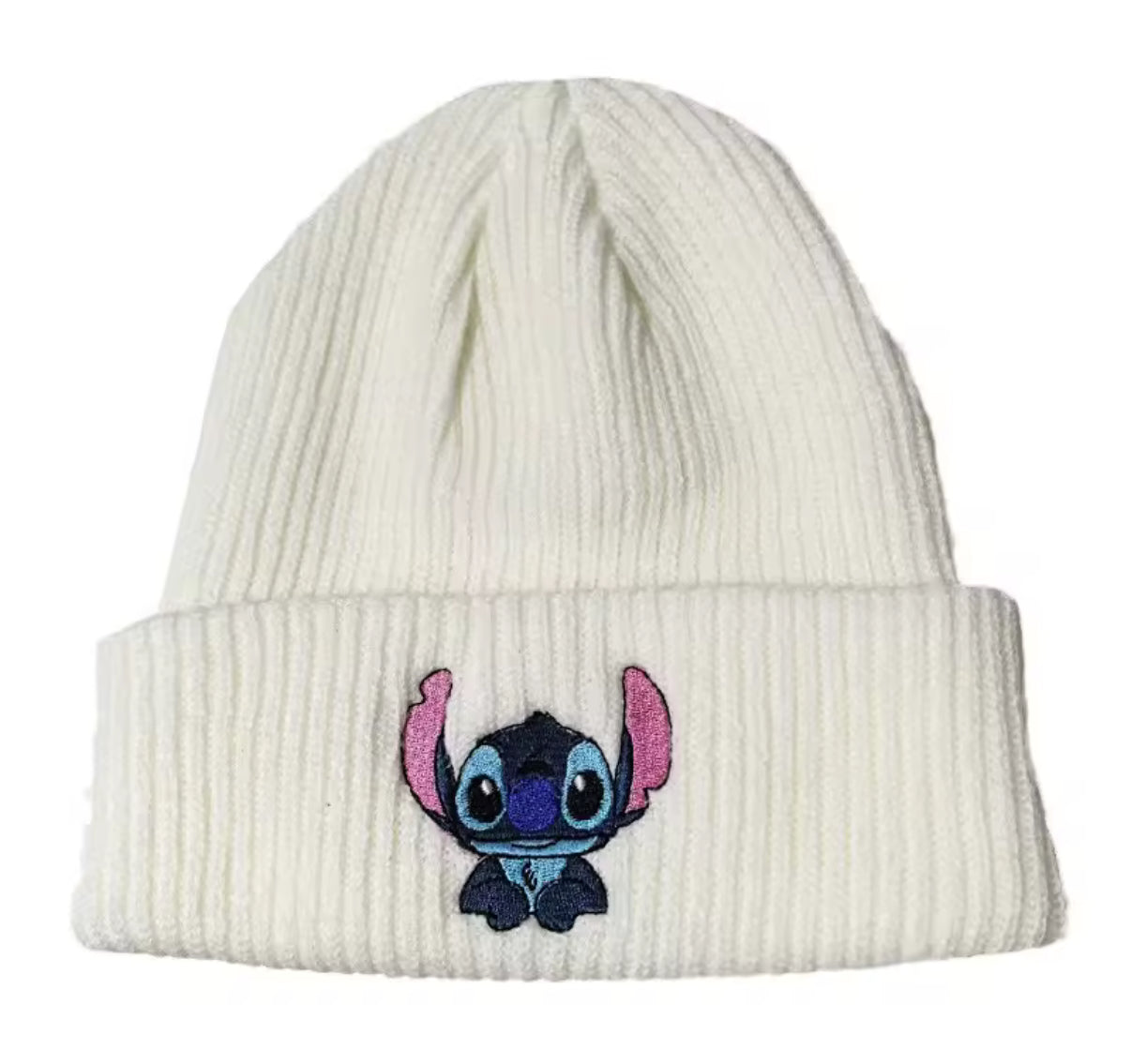 Disney Stitch Knitted Hat - Cartoon Embroidered Benie Cap - Cute - Unisex - Warm Stretchy Hats Christmas Gift for Adult/Kids Outdoor Thermal Caps - Available in 5 Colours