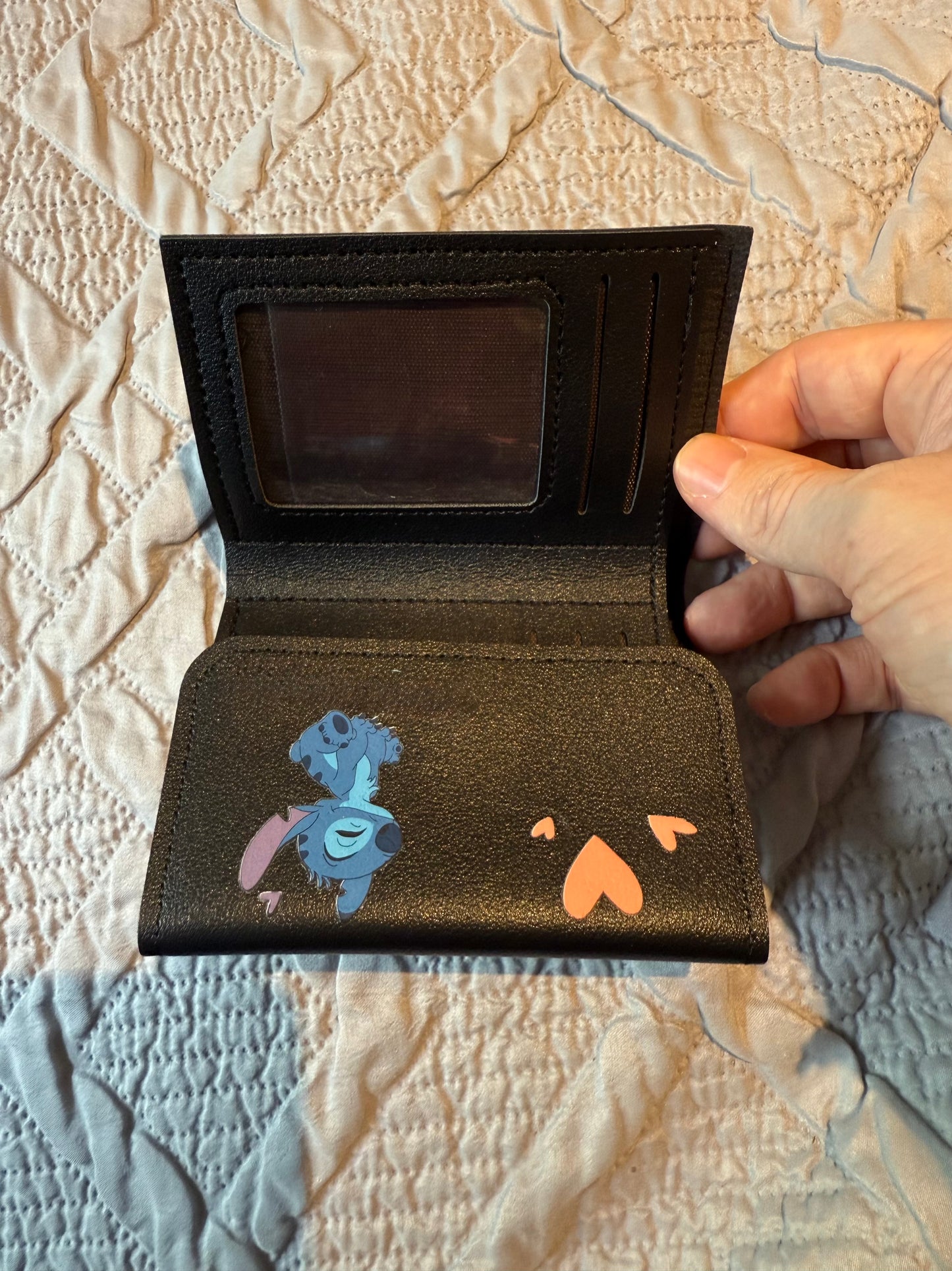 Stitch Anime / Cartoon Women's / Black Girls Wallets PU
Leather Female Purse - Multi-Card Holder - Fashion Purse - Gift - Short Wallet - Perfect Christmas / Birthday Gift
