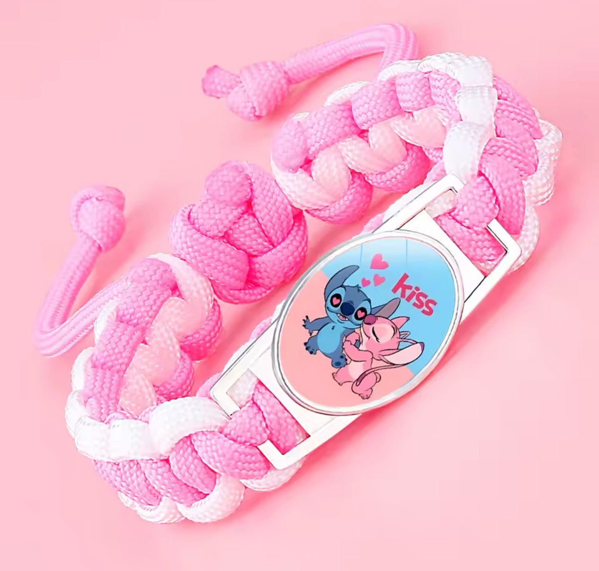 Stitch Cartoon Woven Bracelet With Pendant - Anime - Boys & Girls Wristband - Perfect Christmas Birthday Gift - Party Gifts Wristband - 7 Different Colours - 14 Designs