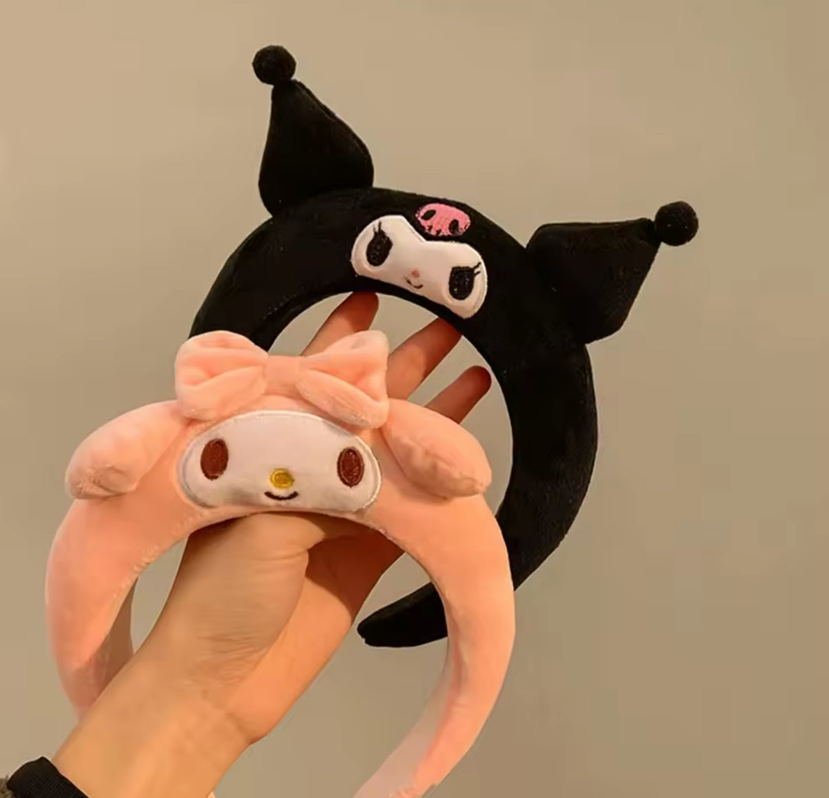 Sanrio Kawaii Headband My Melody, Kuromi, Cinnamoroll,Pompom Purin - Hair Accessories - Anime Cute Cartoon Plush Headdress - Girls Gift