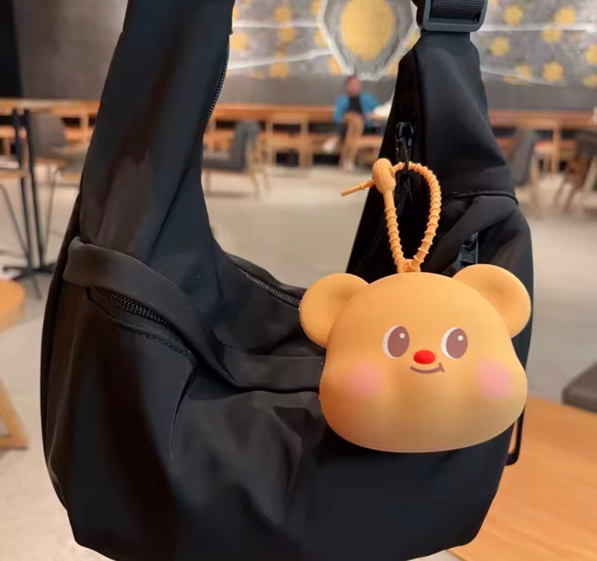 Butterbear Silicone Keychain Coin Purse Cute Cartoon Bear Storage Bag Women's Sle Creative Gift Key Holder Anime Themed