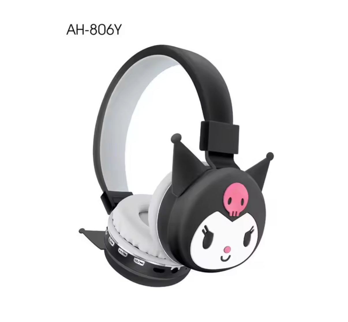 AH-806Y, XY-323 Sanrio Kuromi Bluetooth Headphones - Wireless Headsets - Cartoon with Mic - Foldable & Lightweight Headphone for Mobile Phones & Gaming**