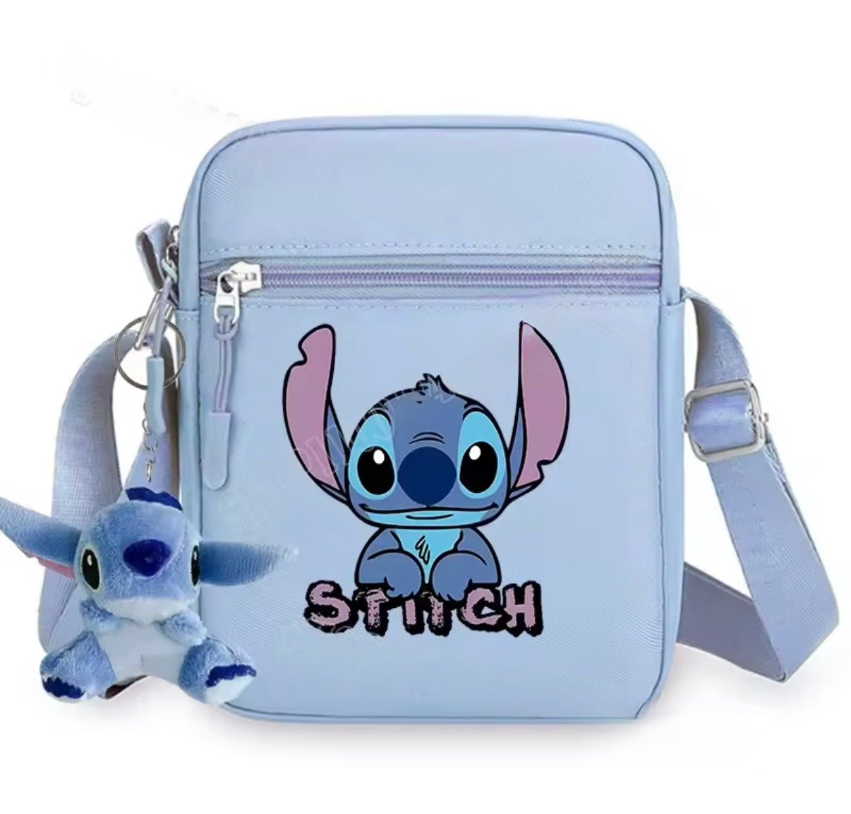 Disney Stitch Anime Cute Shoulder Bag & Plush Keychain For Girls /Women & Boys - Messenger Pouch Bag - Girls Boys Outdoor Sport Wallet Travel Bag - Perfect Birthday /
Christmas Gift - Pink & Blue & Beige