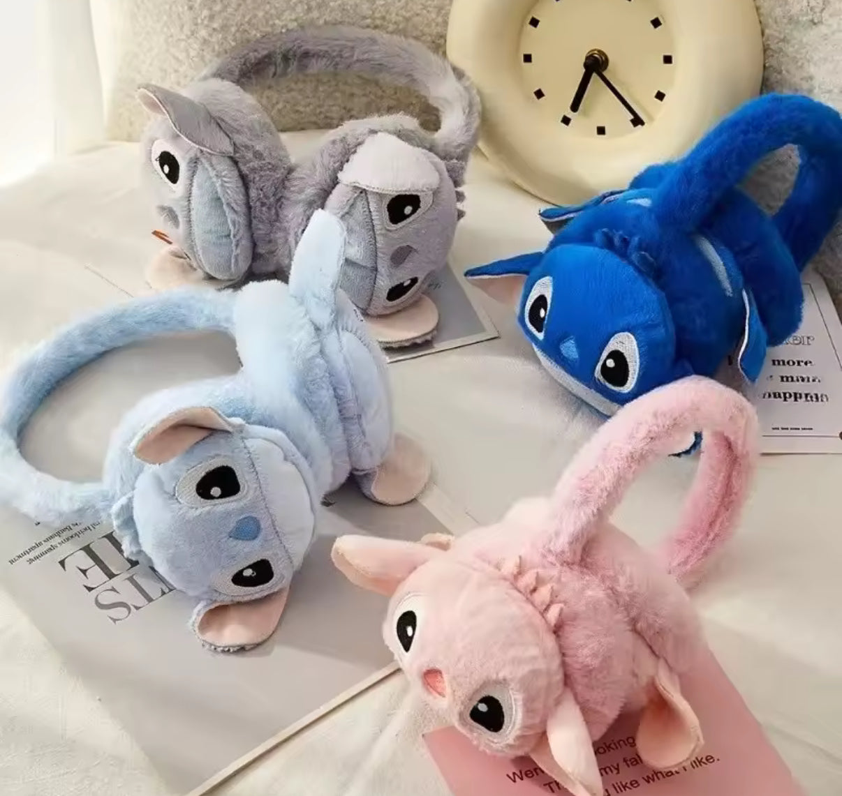 Stitch Plush Earmuffs, Winter Children's Cartoon Stitch Warm Earmuffs, Anti-cold and Anti-freeze, Thickened Ears To Keep Warm - Perfect Birthday / Christmas Gift