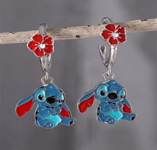 Stitch Disney Anime Earrings Set - Silver Plated Pendant Stitch
Inspired - Jewellery Accessories for Kids & Girls & Women
- Gift For Christmas & Birthdays - With Gift Box