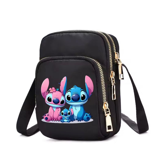 Disney Stitch - Blue/Black/Pink Girls Boys / Women Bag - Cell Phone Purse Crossbody Shoulder Strap Handbag for Female Male Women's Bags Teenagers Underarm Bag - Perfect Christmas / Birthday Gift - Many Different Designs