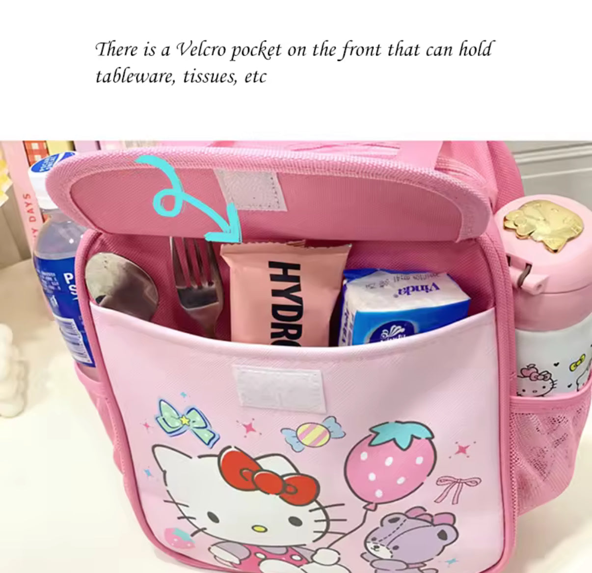 Fashion Kawaii  Hello Kitty & Kuromi Canvas
Portable Large Capacity Lunch Bag / Storage Bag -
Sweet Girls Gift**