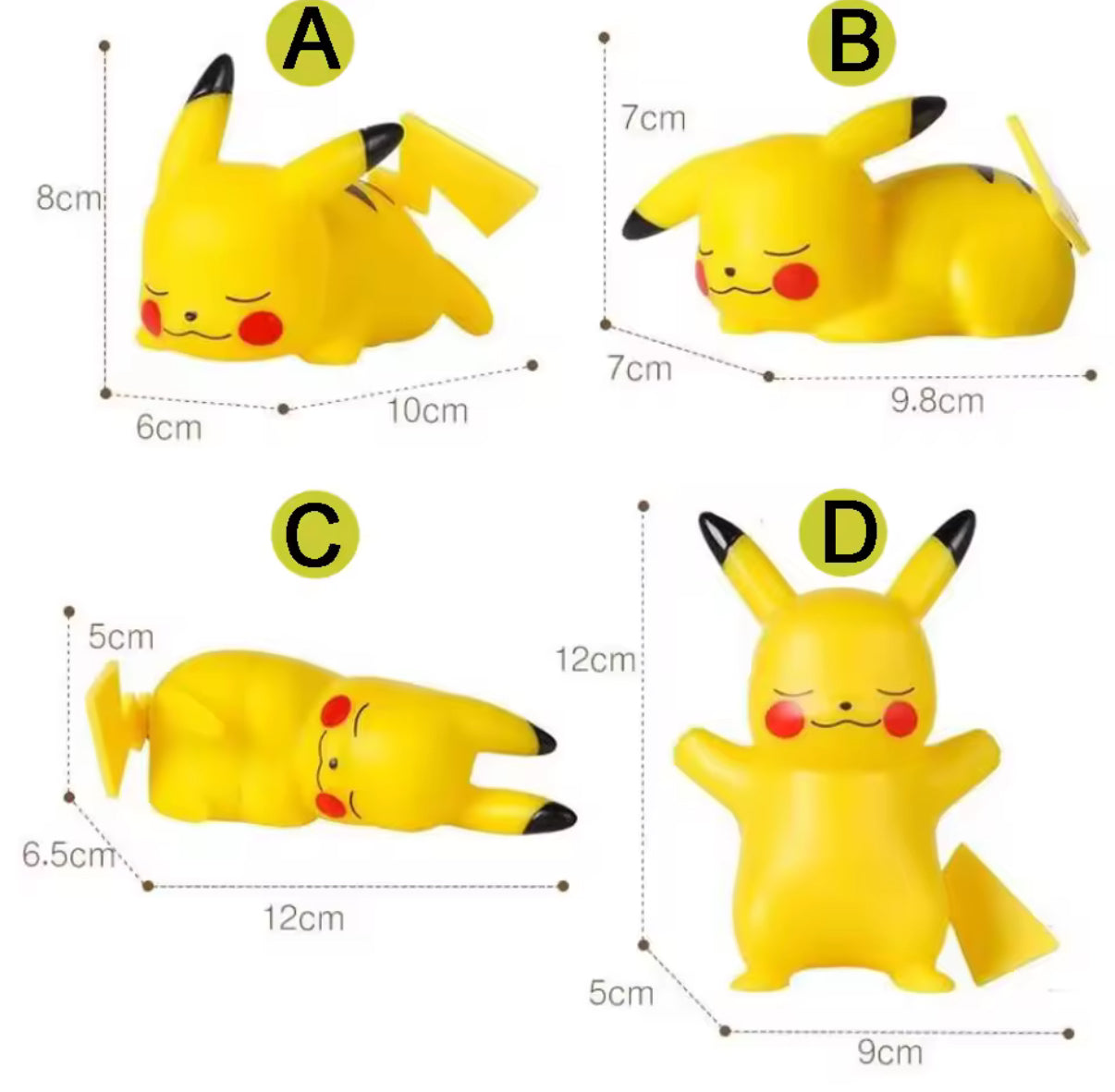 Pokemon Pikachu Night Light Glowing Children Toy Pokemon Pikachu Cute Bedside Lamp Children's Birthday Christmas
Present**