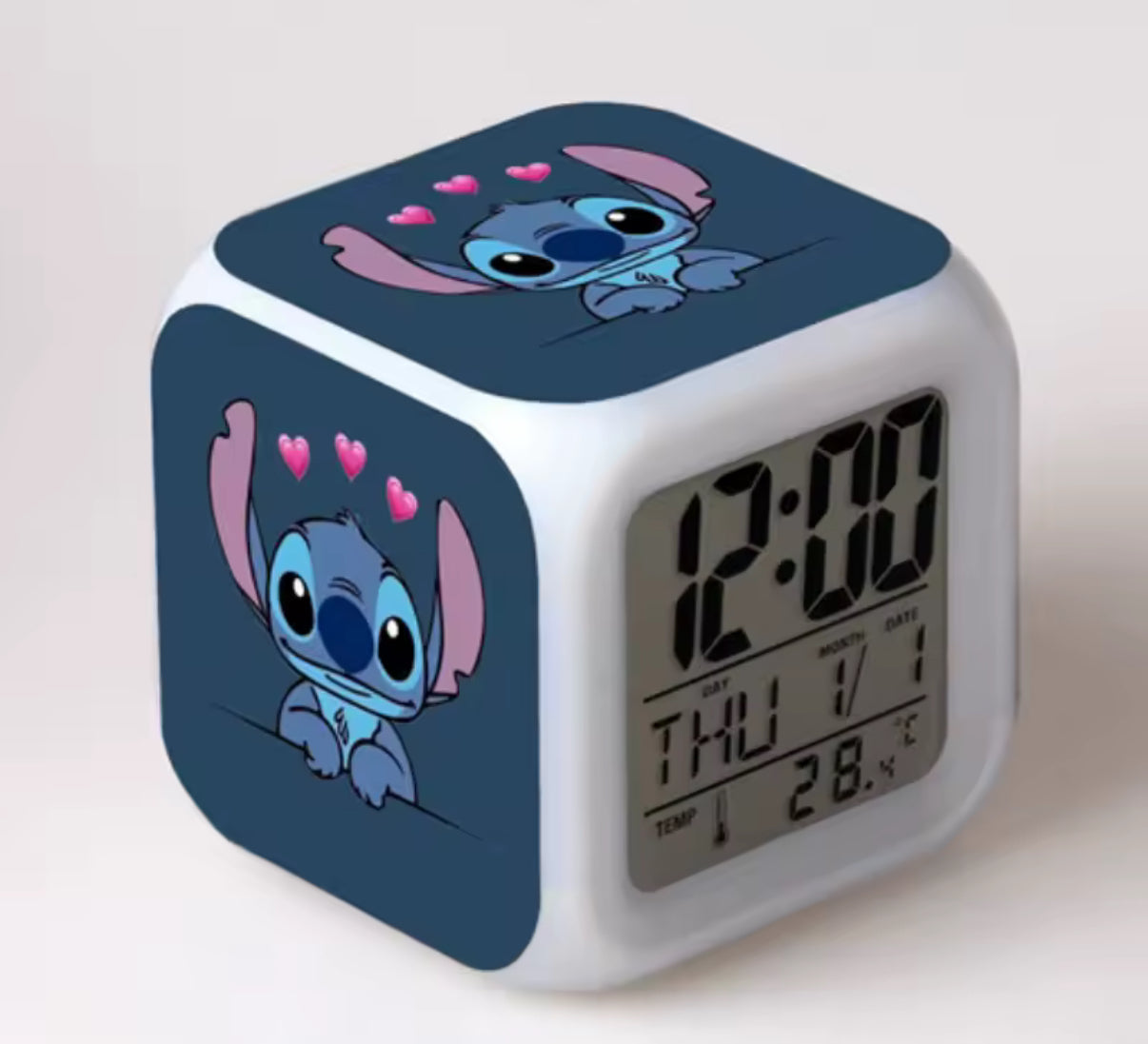 Disney Stitch Alarm Clock For Kids With 7 Colour Changing LED
Night Light Digital Display Funny Cartoon Gift For Children
- Anime & Cartoon - Perfect Birthday / Christmas Gift