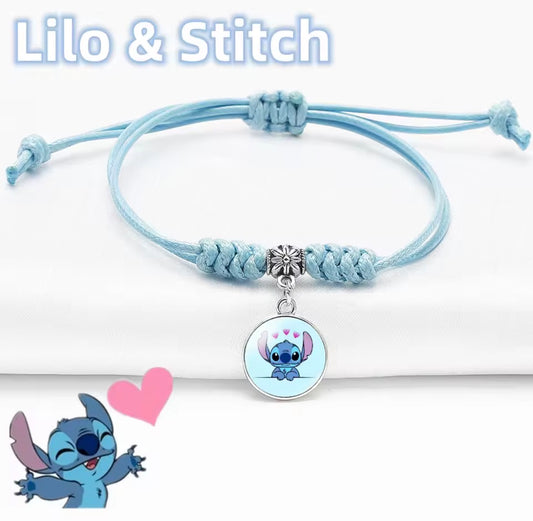 Disney Lilo & Stitch - Pendant Rope Bracelet - Girl Cartoon Telescopic
Bracelet - Birthday Gift - Different Designs & Colours Available - Perfect Birthday or Christmas Gift