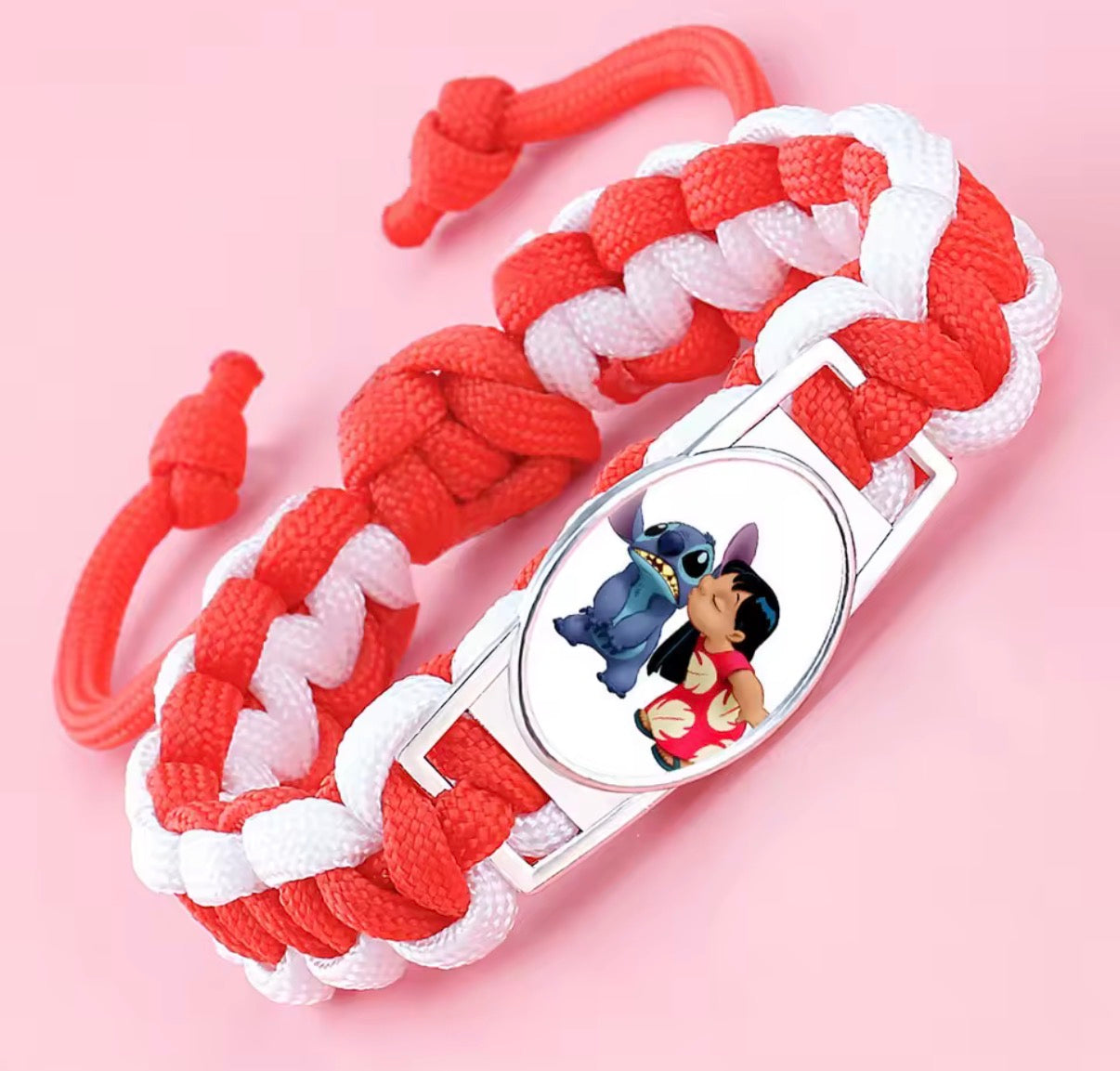 Stitch Cartoon Woven Bracelet With Pendant - Anime - Boys & Girls Wristband - Perfect Christmas Birthday Gift - Party Gifts Wristband - 7 Different Colours - 14 Designs