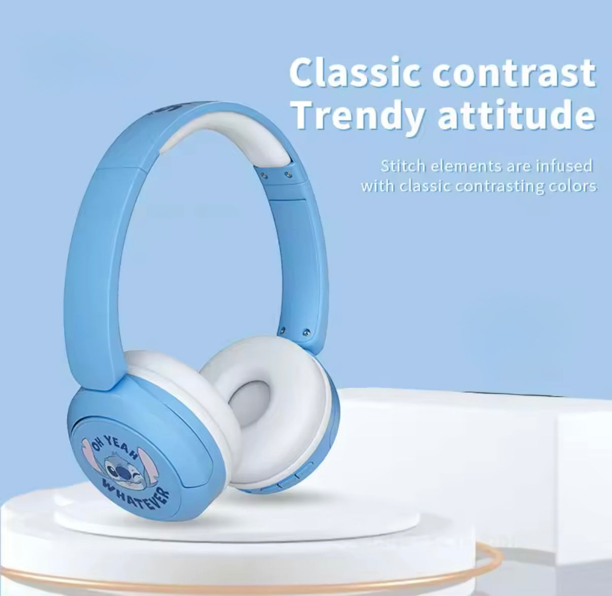 Stitch Bluetooth New Wireless Bluetooth Headphones X6
HIFI Sound Stereo Foldable Headsets with Mic for Kids Anime Cartoon - Perfect Birthday / Christmas Gift