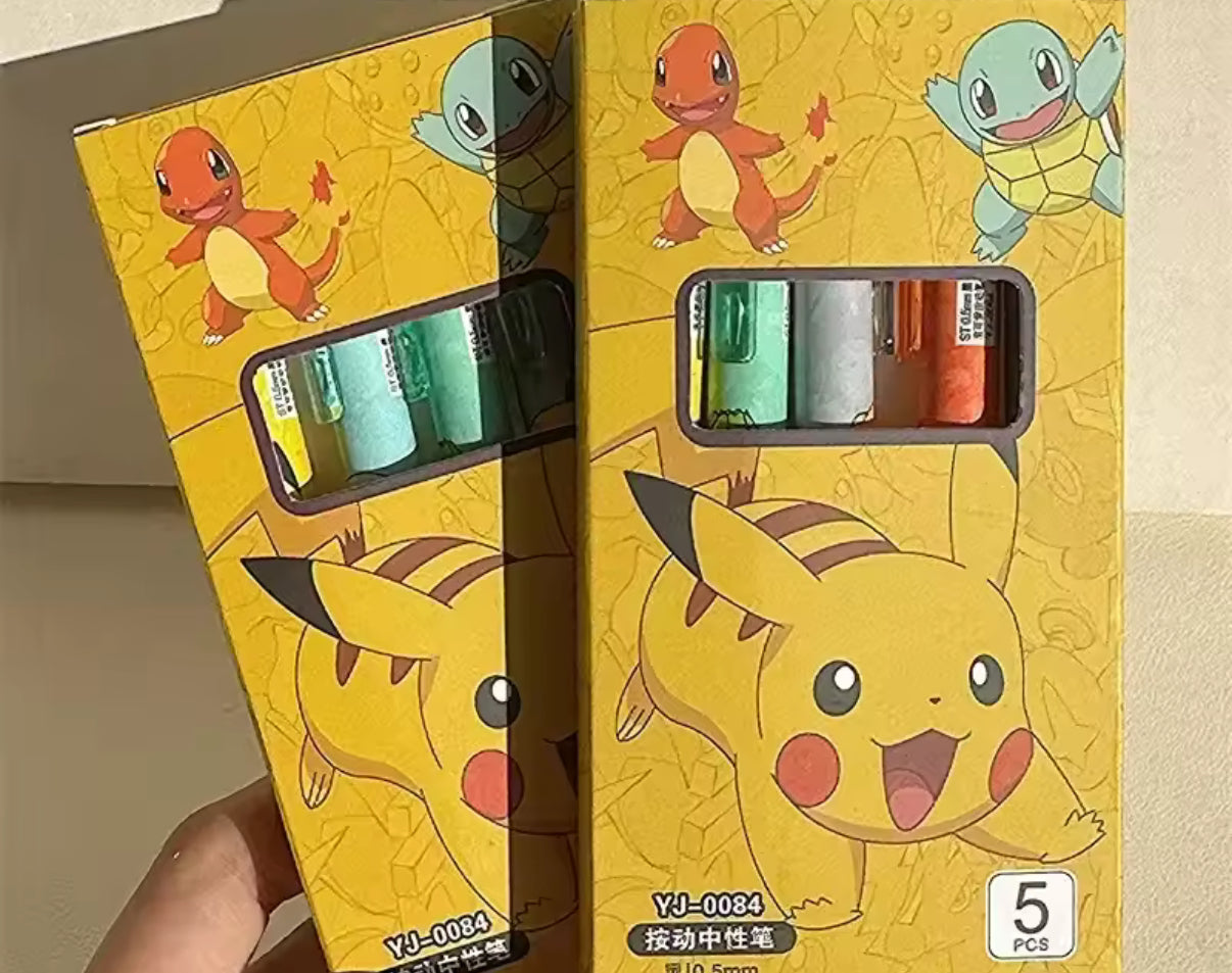 5pcs Pokemon Pikachu Gel Pen Cute Anime Cartoon
Charmander Squirtle Press on Gel Pen Stationery School
Supplies Holiday Gifts**