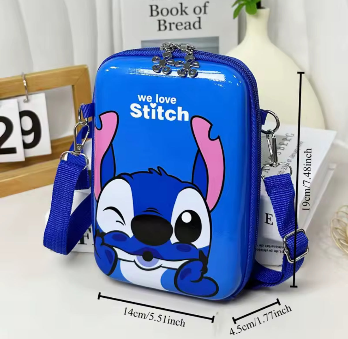 Disney Stitch / Angel Kids Bag Cartoon Diagonal Hard Shell Cross bag Fashion
Accessory For Boys & Girls - School / Travel Bag - Anime /
Kawaii - 6 Different Designs