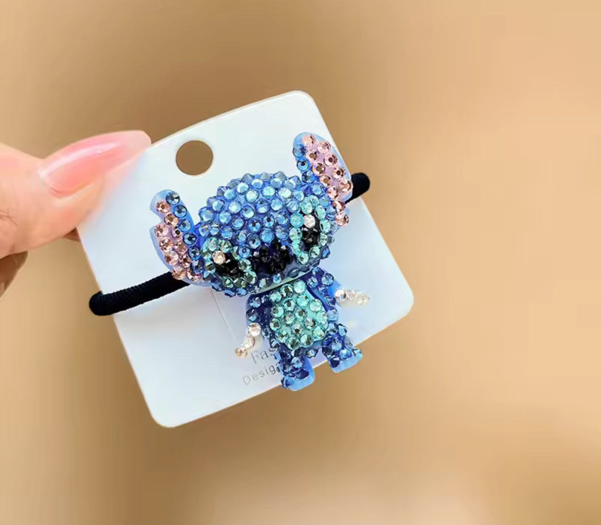 Disney Stitch Anime - Handmade Cartoon Figure Toys Children Kawaii Stitch Sparkly Stone Effect Hair Band, Hair Clip, Accessories, Perfect Girls Birthday / Christmas Gift*