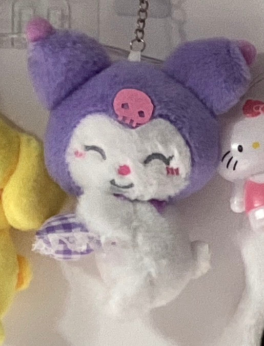 Sanrio Kuromi - 12cm Plushie keychain, perfect gift