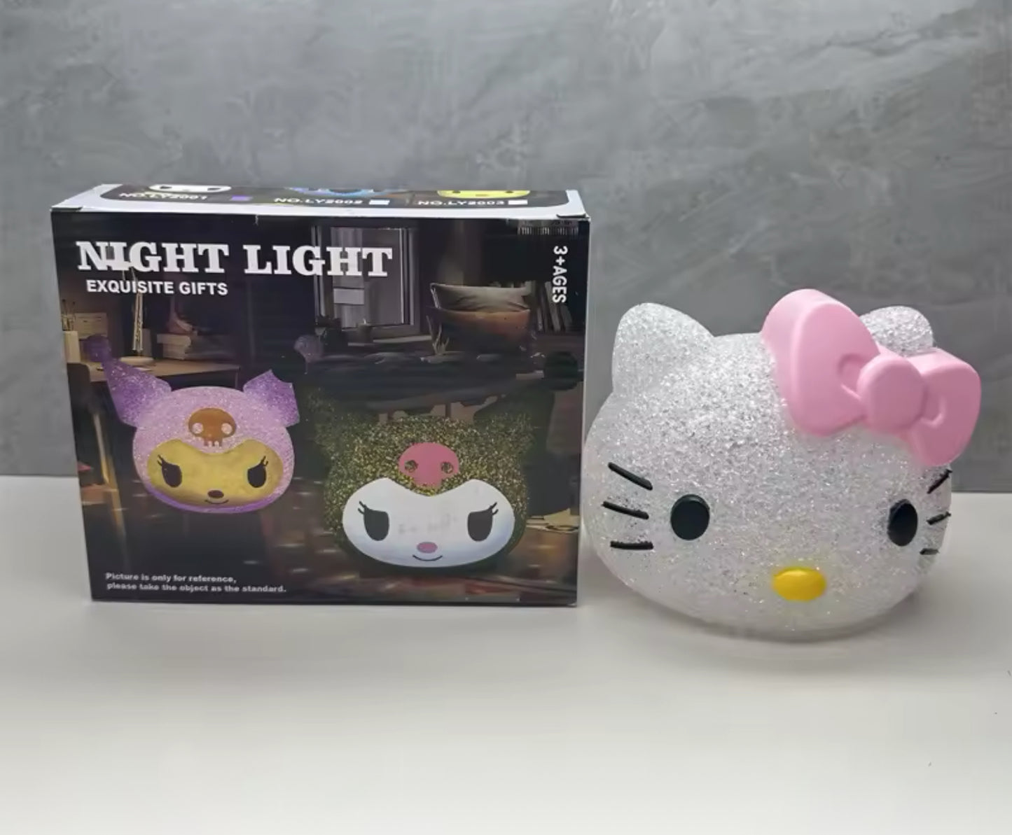 Sanrio Kuromi/Hello Kitty Anime Particle Projection Night Light Cartoon Stitch 3d Doll Reading Lamp - Creative Desk Lamp For Kids - Perfect Birthday / Christmas Gift