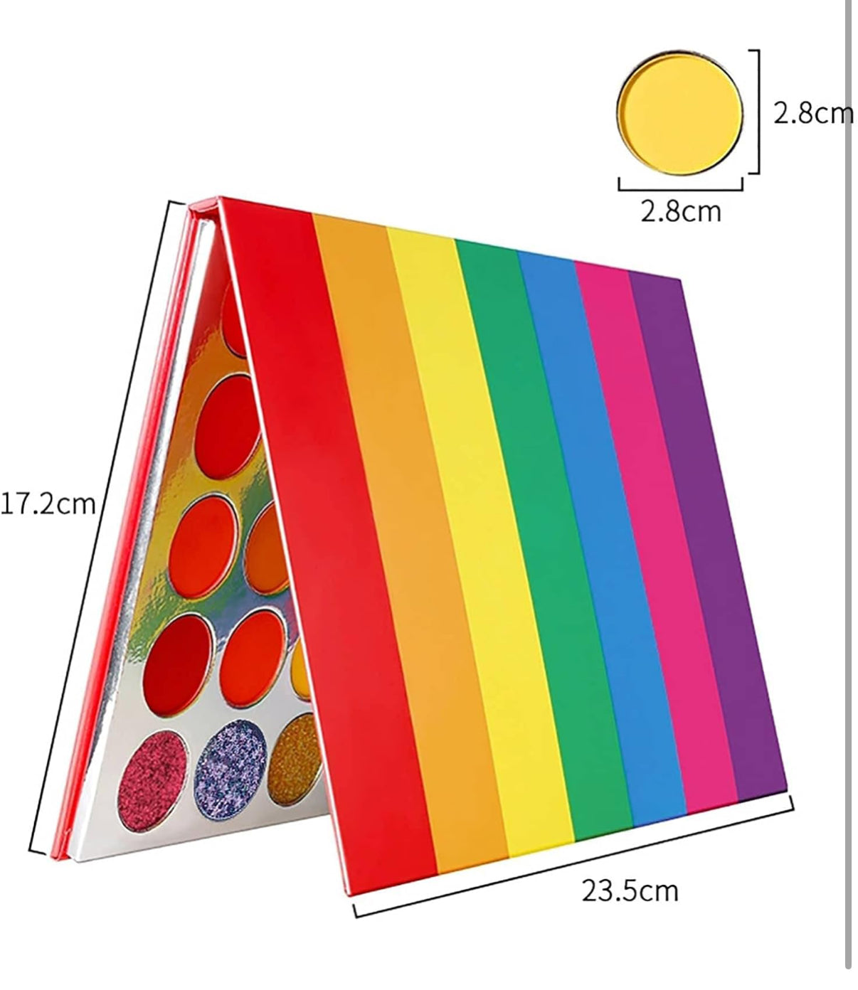 Rainbow Eyeshadow Palette - 35 Colours Eye Shadow Palette - Matte And Shimmers Makeup Palette, Blendable Waterproof Eye Shadow**