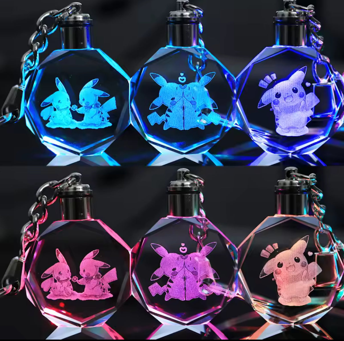 Pokemon Anime Pikachu Fashion Keyring Bag Crystal
Luminous LED Multicolour Lights Keychain - Toy - Christmas
/ Birthday Gifts**