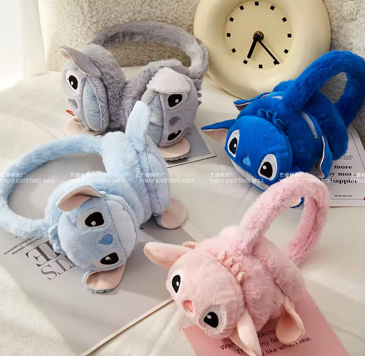 Stitch Plush Earmuffs, Winter Children's Cartoon Stitch Warm Earmuffs, Anti-cold and Anti-freeze, Thickened Ears To Keep Warm - Perfect Birthday / Christmas Gift
