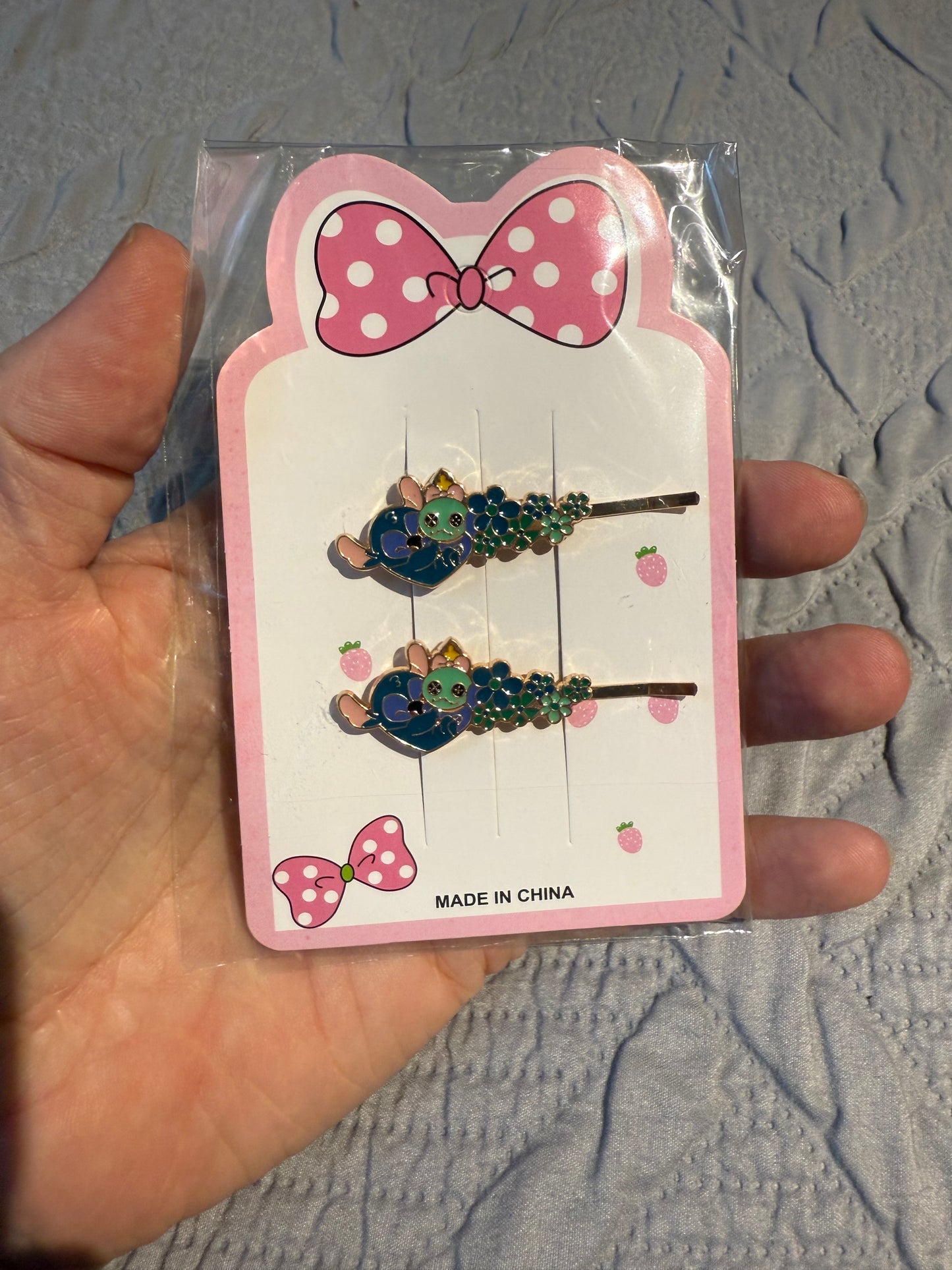 Disney Stitch - 2 Piece (1 Pair) Metal Hair Clip Set - ‌Lilo & Stitch‌ Element Hair Clips - Cartoon Fun Daily Wear Gifts Hair Accessories