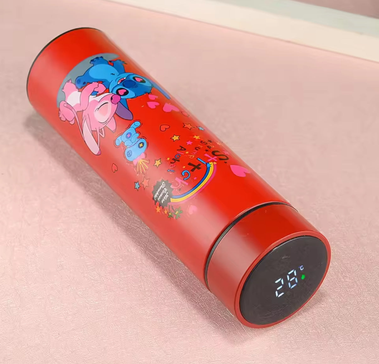 Disney Stitch Stainless Steel Thermos Digital Drinks Bottle - Kids - Large Capacity Water Bottle - Multi-Purpose 500ml Bottle
- Perfect Christmas / Birthday Gift - 3 Colours Available