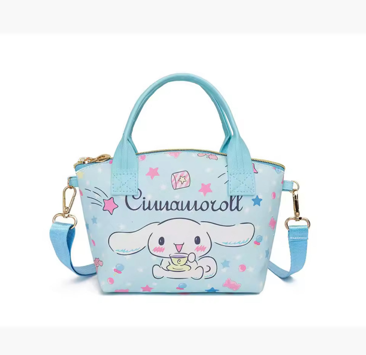 Fashion Cute Anime Cartoon My Melody, Kuromi, Cinnamoroll & Hello Kitty Shoulder Crossbody Bag - Large Capacity Handbag - Makeup Bag - Girls /Woman Birthday & Christmas Gift