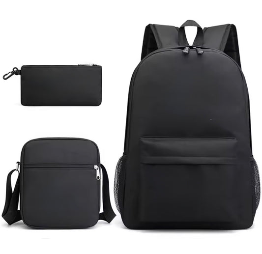 3Pcs/Set Disney Stitch Black Backpack for Boys & Girls - Children Rucksack, Lunch Bag & Pen/Storage Bag - Kids Birthday/Christmas Gift - Casual School/Travel Bag