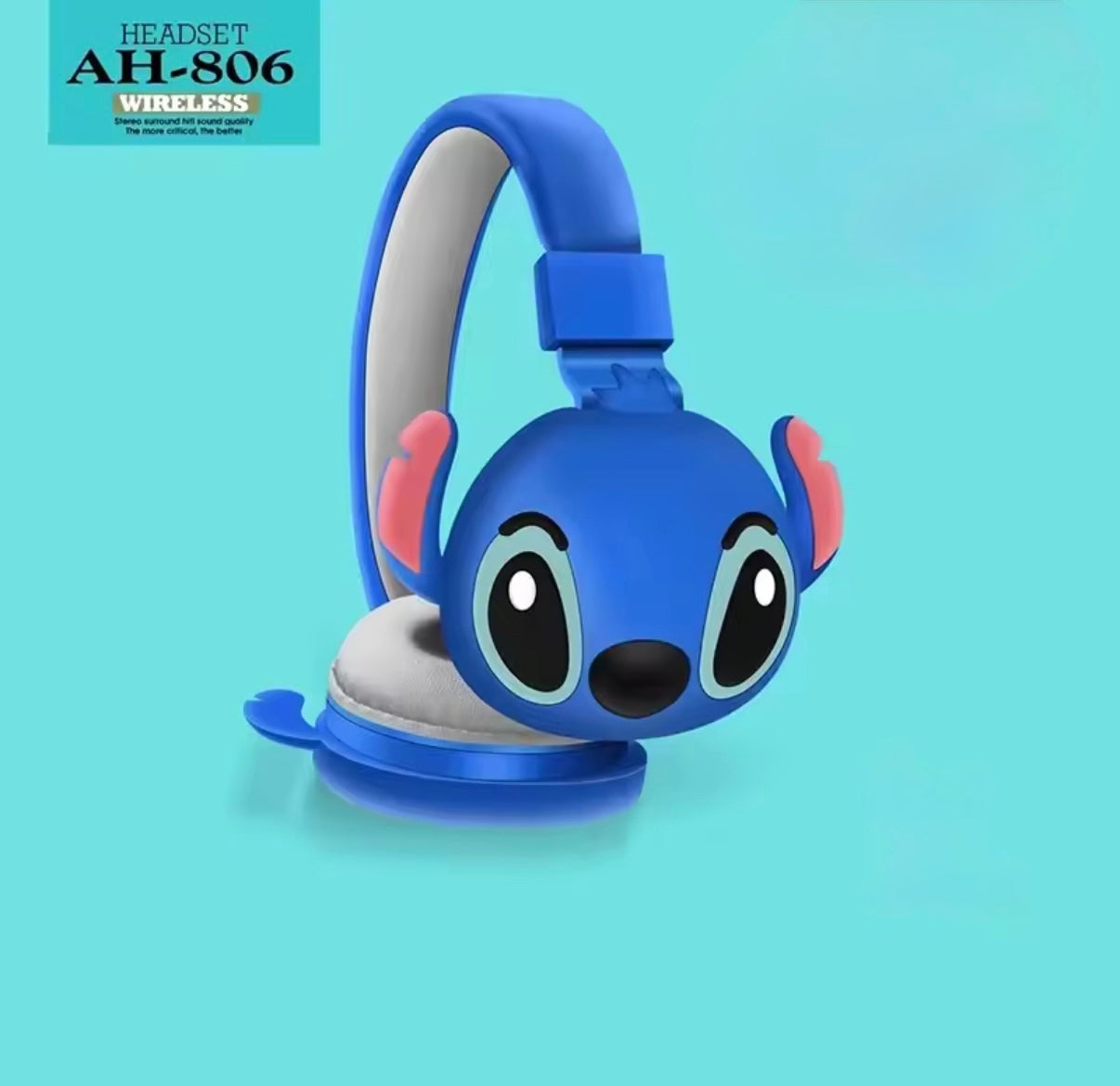Stitch & Angel Wireless Bluetooth Headphones AH-806 HIFI
Stereo Sound Foldable Headsets with Mic Anime Cartoon Children's Gift - Perfect For Birthdays & Christmas Audio
Electronic