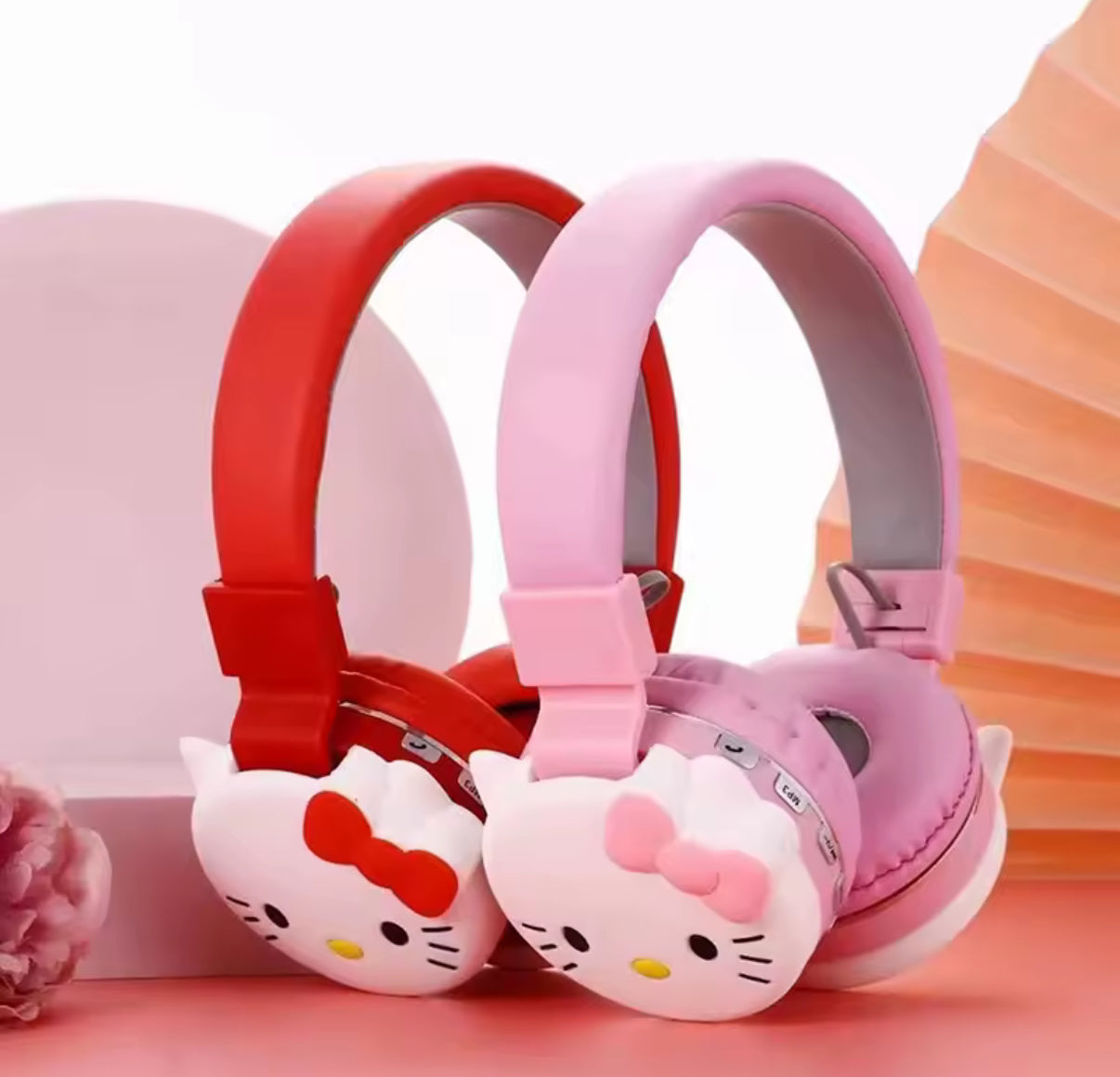Sanrio Hello Kitty High Quality Cute Bluetooth Headphones - Wireless Headphones - Cartoon
Stereo Headset Earphone - Cute Gift For Kids For Birthday or Christmas**