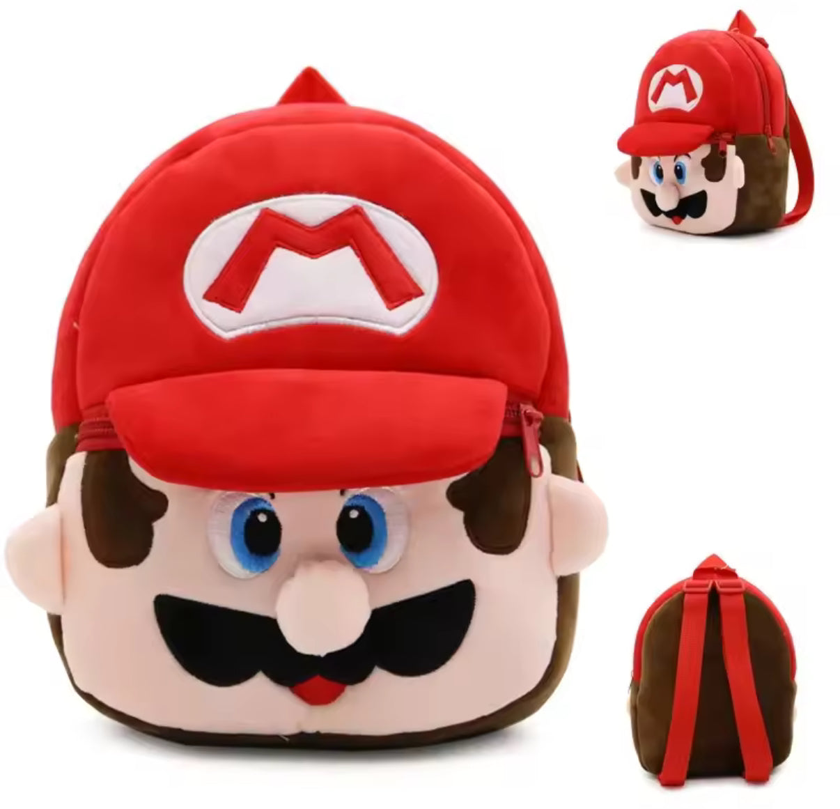 Super Mario Bros & Luigi Plush Mini Backpack  Anime / Cartoon - Soft Cute Baby Travel / School Bag - Christmas / Birthday Gift