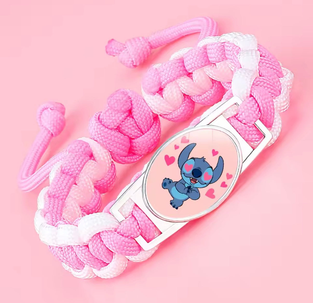 Stitch Cartoon Woven Bracelet With Pendant - Anime - Boys & Girls Wristband - Perfect Christmas Birthday Gift - Party Gifts Wristband - 7 Different Colours - 14 Designs