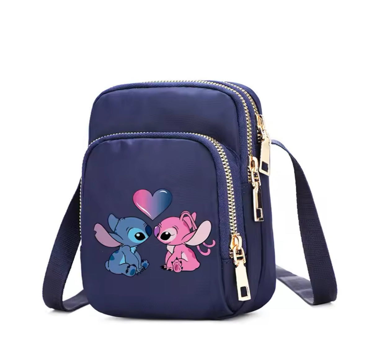 Disney Stitch - Blue/Black/Pink Girls Boys / Women Bag - Cell Phone Purse Crossbody Shoulder Strap Handbag for Female Male Women's Bags Teenagers Underarm Bag - Perfect Christmas / Birthday Gift - Many Different Designs