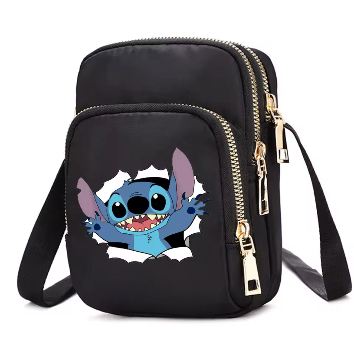 Disney Stitch - Blue/Black/Pink Girls Boys / Women Bag - Cell Phone Purse Crossbody Shoulder Strap Handbag for Female Male Women's Bags Teenagers Underarm Bag - Perfect Christmas / Birthday Gift - Many Different Designs