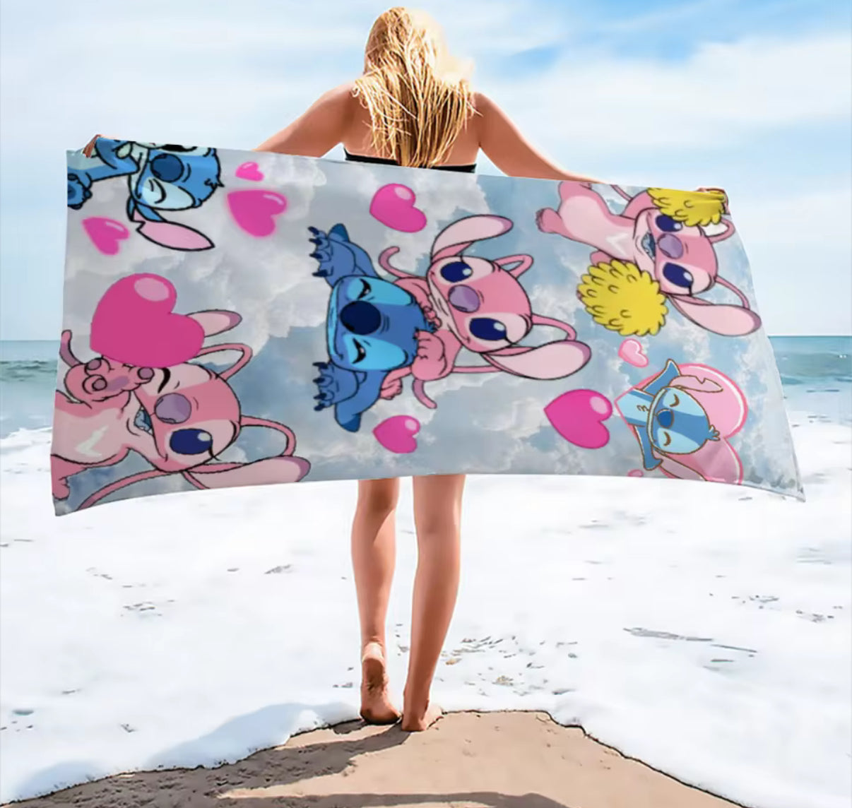 Stitch Cartoon Anime Collection Beach Towel Super
Absorbent Quick Dry Lightweight Soft Oversized Microfibre
Towel One Size 140cmx70cm