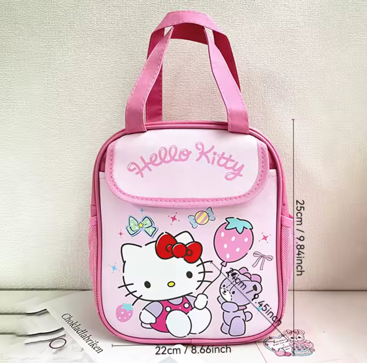 Fashion Kawaii  Hello Kitty & Kuromi Canvas
Portable Large Capacity Lunch Bag / Storage Bag -
Sweet Girls Gift**