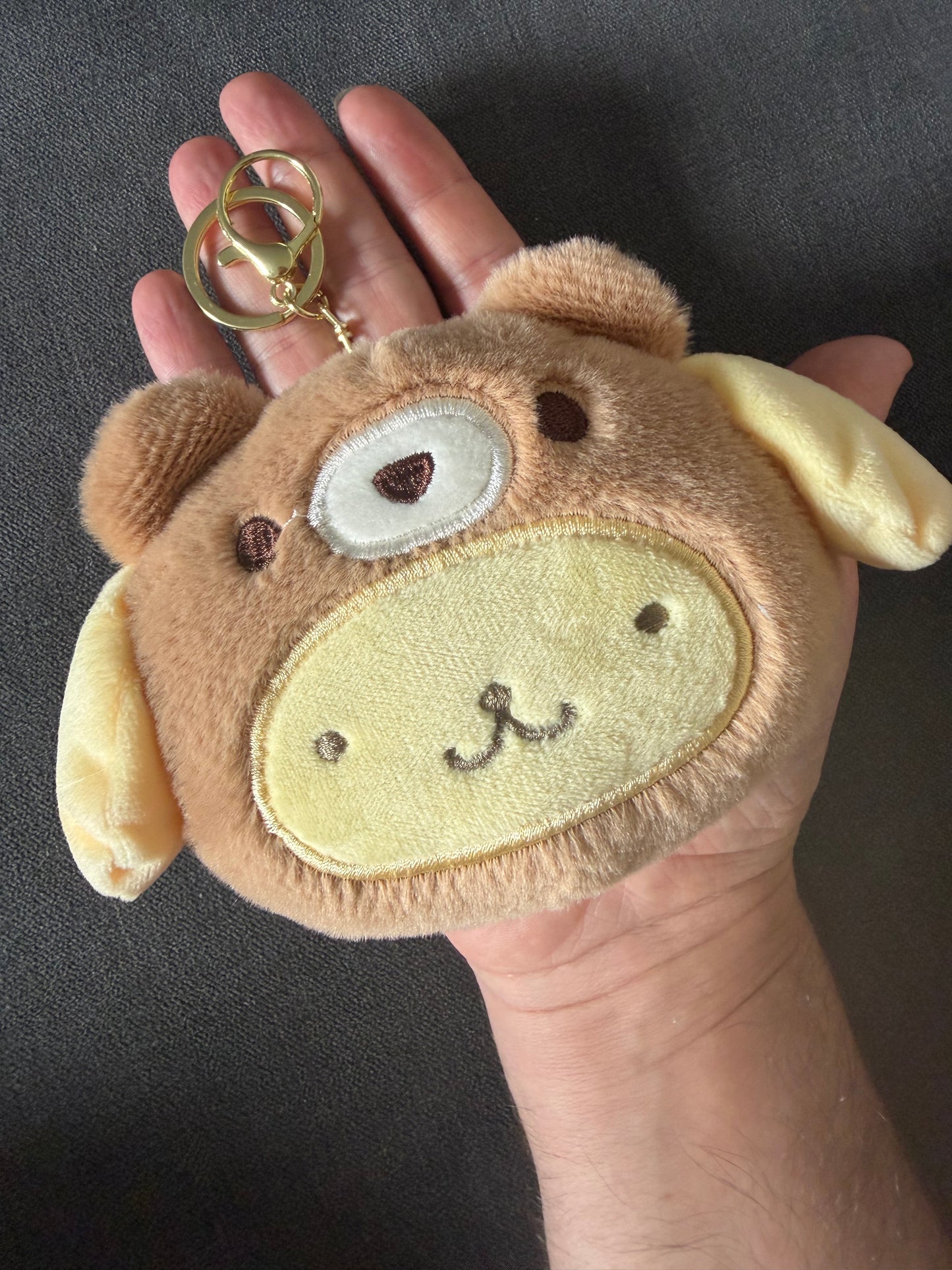 15cm Sanrio Pompompurin Kawaii Stuffed Plushie Keychain / Bag Chain - Cartoon Cute Plushie - Perfect Birthday / Christmas Gift