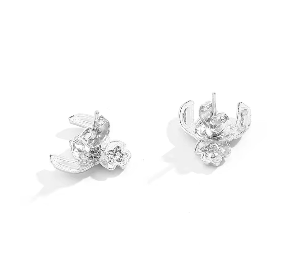 Disney 1pair Cartoon Stitch Ear Studs Kawaii Stitch Silver Metal Coloured Earrings
Delicate Female/Girls Jewellery Accessories - Perfect
Birthday / Christmas Gift - With Giftbox
