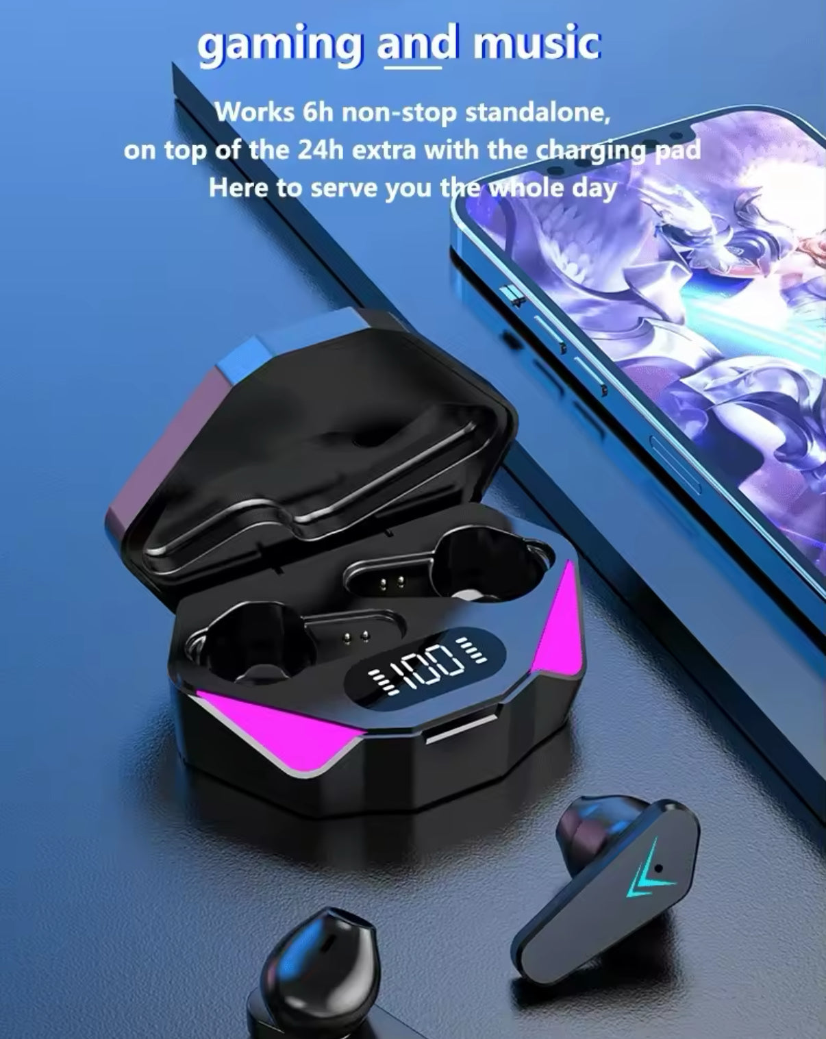 2025 NEW TWS Earphones Bluetooth Wireless Gamer Headphones 65ms Low Latency Earbuds fone Gamer Headset Gamer With Mic Handsfree - Perfect Birthday /
Christmas Gift Audio
