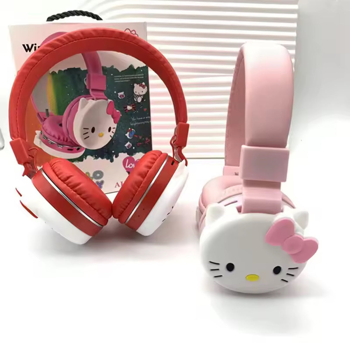 Sanrio Hello Kitty High Quality Cute Bluetooth Headphones - Wireless Headphones - Cartoon
Stereo Headset Earphone - Cute Gift For Kids For Birthday or Christmas**