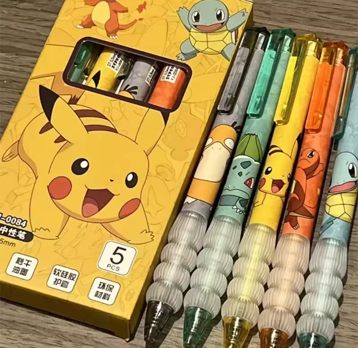 5pcs Pokemon Pikachu Gel Pen Cute Anime Cartoon
Charmander Squirtle Press on Gel Pen Stationery School
Supplies Holiday Gifts**