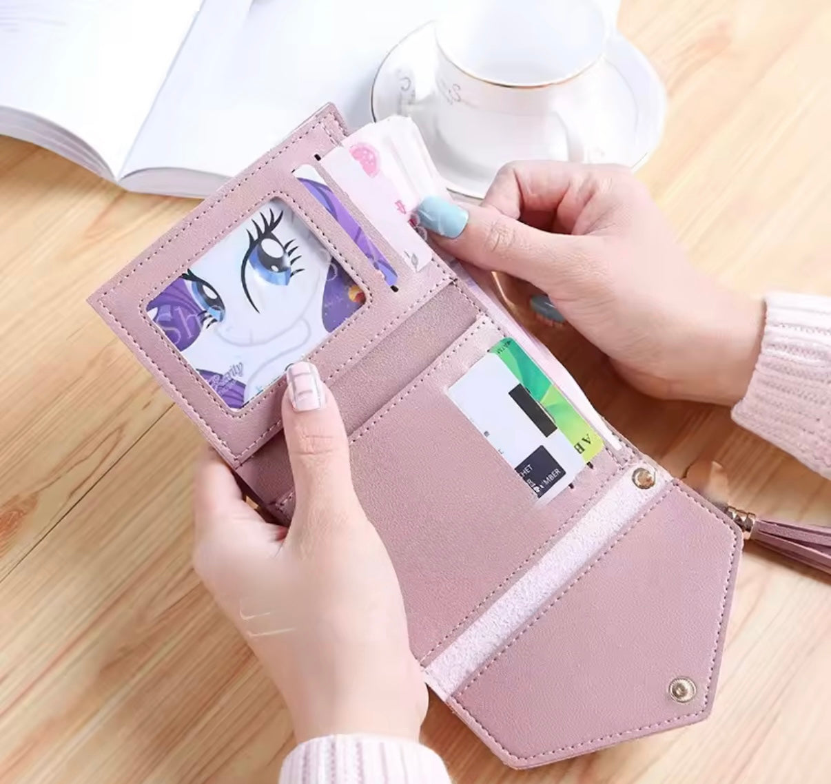 Disney Stitch Anime / Cartoon Women's / Girls Wallets PU Leather Female Purse - Multi-Card Holder - Fashion Purse - Gift - Short Wallet - Perfect Christmas / Birthday Gift