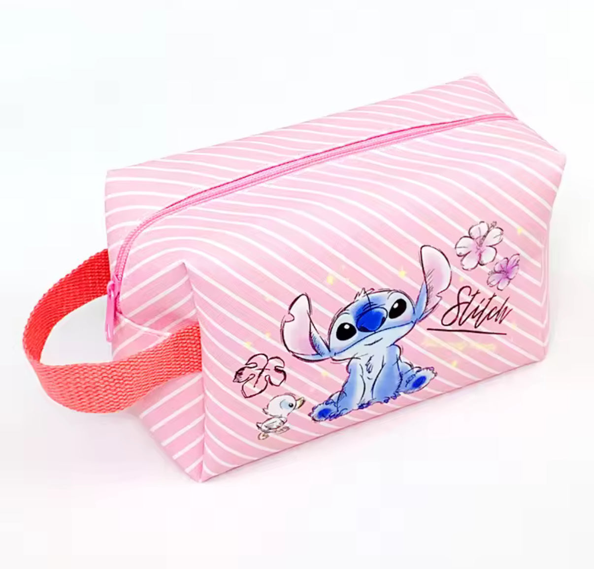 Disney Anime Stitch Cosmetic Bag Kawaii Lilo & Stitch Cartoon Large Capacity Makeup Bag Girl / Women Portable Handbag - Perfect Birthday / Christmas Gift For Girls