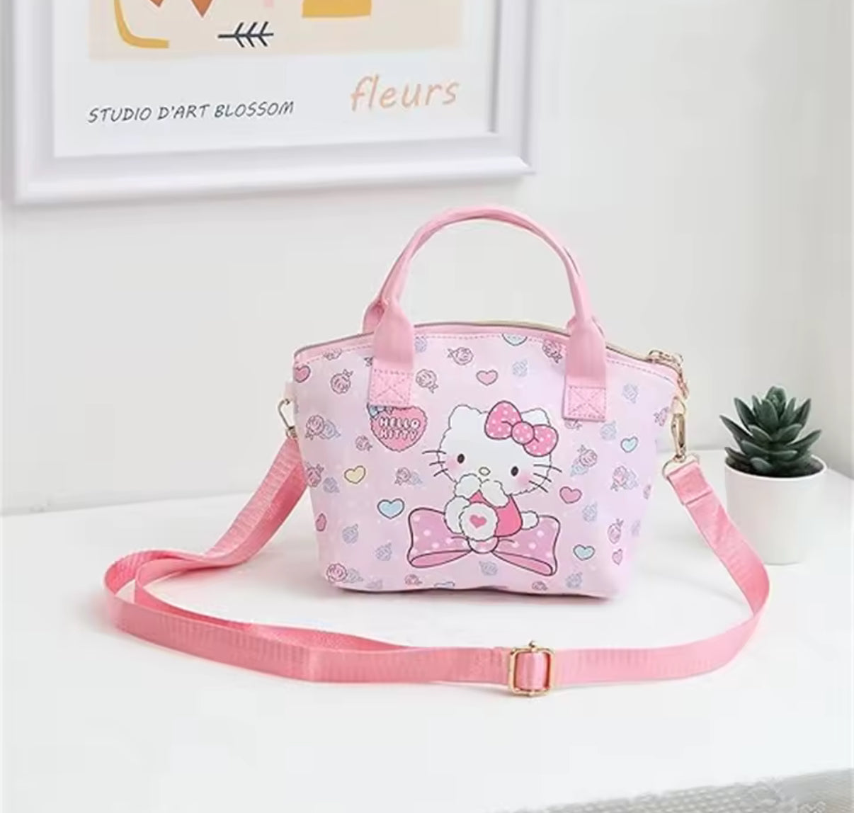 Fashion Cute Anime Cartoon My Melody, Kuromi, Cinnamoroll & Hello Kitty Shoulder Crossbody Bag - Large Capacity Handbag - Makeup Bag - Girls /Woman Birthday & Christmas Gift