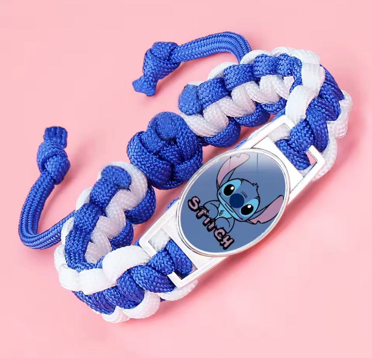 Stitch Cartoon Woven Bracelet With Pendant - Anime - Boys & Girls Wristband - Perfect Christmas Birthday Gift - Party Gifts Wristband - 7 Different Colours - 14 Designs