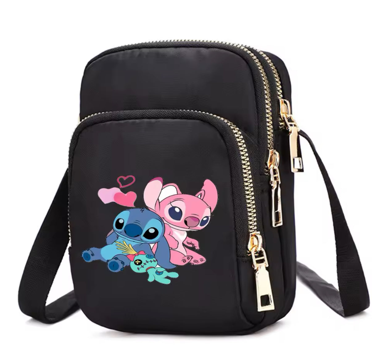 Disney Stitch - Blue/Black/Pink Girls Boys / Women Bag - Cell Phone Purse Crossbody Shoulder Strap Handbag for Female Male Women's Bags Teenagers Underarm Bag - Perfect Christmas / Birthday Gift - Many Different Designs